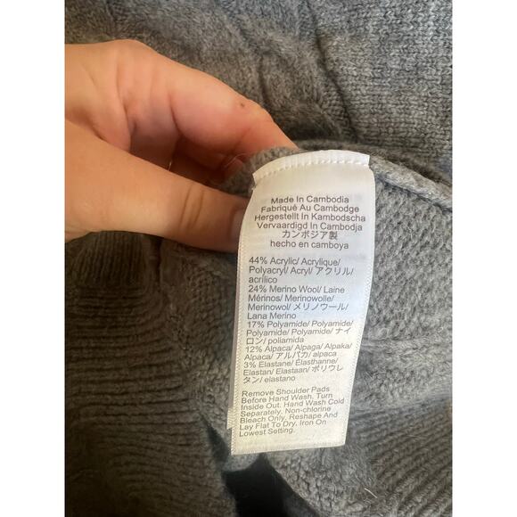 NWT J. Crew Gray Cable Knit Cardigan Sweater - Picture 8 of 8